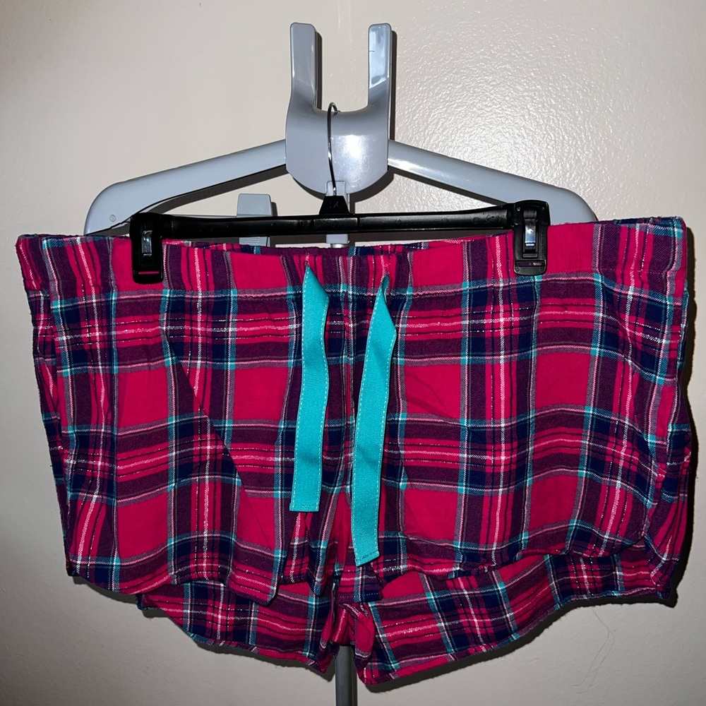 2 PAIRS Plaid Shorts with Elastic Waistband